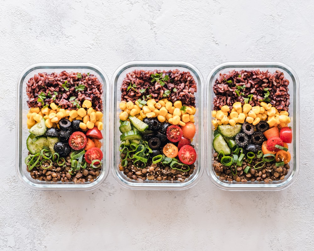 Weekly meal prep layout